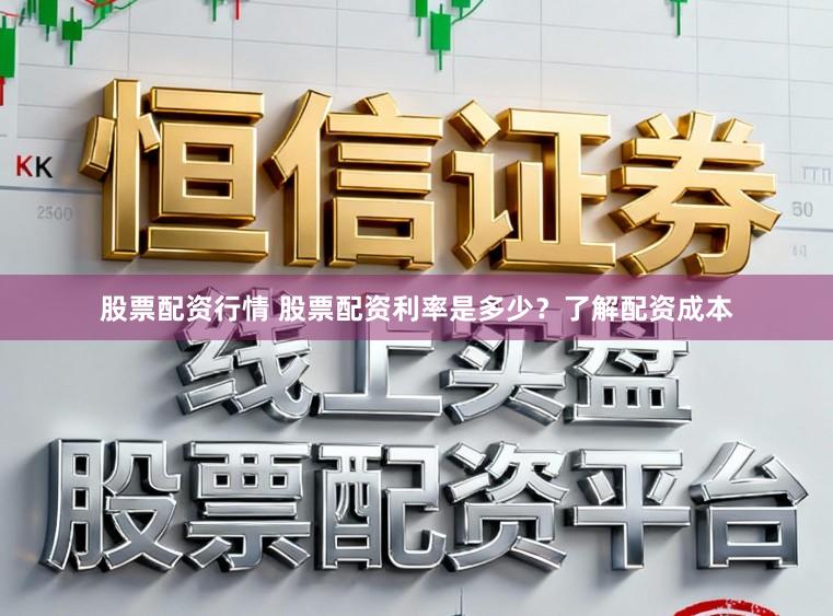 股票配资行情 股票配资利率是多少?了解配资成本